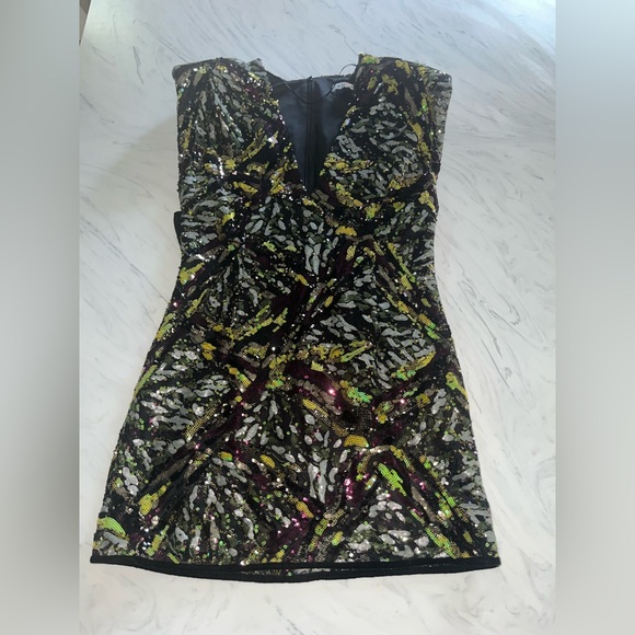 Zara Multicolor Abstract Prom Dress - Picture 3 of 8
